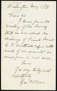 Letter from George Frisbie Hoar, Washington, to William Lloyd Garrison, May 1 / [18]79
