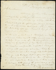 Letter from Charles Wheeler Denison, Office of "The World," Philadelphia, [Pa.], to William Lloyd Garrison, Oct. 16th, [18]32