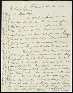 Letter from Edward Morris Davis, Phila[delphia], [Pa.], to William Lloyd Garrison, 12th [month] 31 [day] 1851