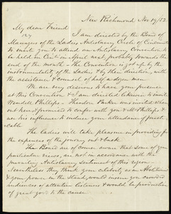 Letter from Christian Donaldson, New Richmond, [Ohio], to William Lloyd Garrison, Nov. 19 / [18]52