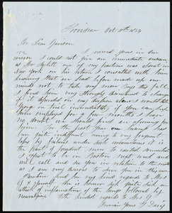 Letter from Thomas Davis, Providence, [R.I.], to William Lloyd Garrison, Oct. 11th, 1854