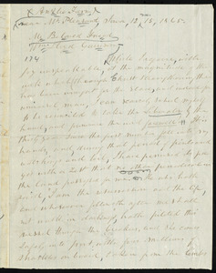 Letter from Joseph A. Dugdale, Anzlie Farm, near Mt. Pleasant, Iowa, to William Lloyd Garrison, 12 mo[nth] 15 [day] 1865