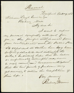 Letter from Rodney Dennis, Hartford, to William Lloyd Garrison, Oct. 9, 1866