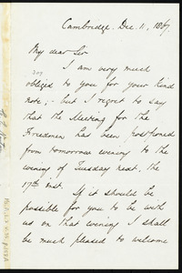 Letter from Charles Eliot Norton, Cambridge, [Mass.], to William Lloyd Garrison, Dec. 11, 1867