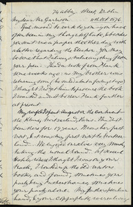 Letter from Alfred Webb, 74 Abbey Street, Dublin, [Ireland], to William Lloyd Garrison, 11th Oct. 1876
