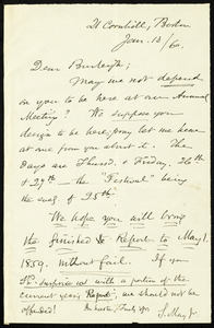 Letter from Samuel May, Boston, to Charles Calistus Burleigh, Jan. 13 / 60