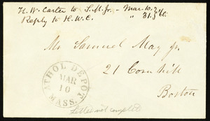 Letter from Henry Wadsworth Carter, Athol, [Mass.], to Samuel May, March 10th, 1860