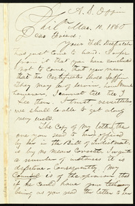 Letter from William Still, Philadelphia, to Samuel May, Mar. 10, 1860