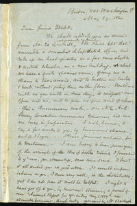Letter from Samuel May, Boston, to Richard Davis Webb, May 29, 1860
