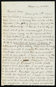 Letter from Charles Calistus Burleigh, Florence, [Mass.], to Samuel May, 2.18.'61