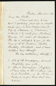Letter from Samuel May, Boston, to Richard Davis Webb, March 21, 1861