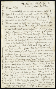 Letter from Samuel May, Boston, to Richard Davis Webb, May 3, 1861