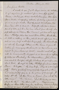 Letter from Samuel May, Boston, to Richard Davis Webb, May 12, 1861