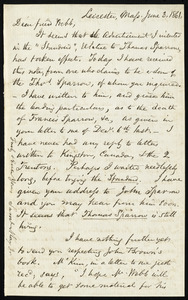 Letter from Samuel May, Leicester, Mass, to Richard Davis Webb, June 3, 1861