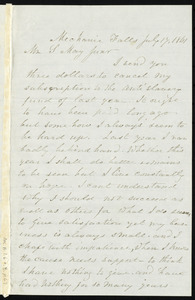 Letter from David S. Grandin, Mechanic Falls, [Maine], to Samuel May, July 17, 1861