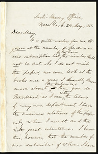 Letter from Oliver Johnson, New York, to Samuel May, 24 Aug., 1861