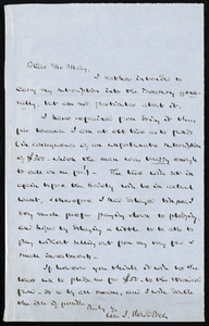 Letter from William Ingersoll Bowditch, to Samuel May, [1861?]