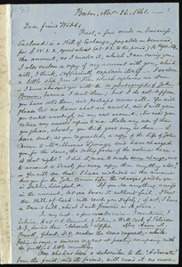 Letter from Samuel May, Boston, to Richard Davis Webb, Nov. 26, 1861