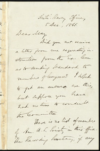 Letter from Oliver Johnson, [New York?], to Samuel May, 5 Dec., 1861