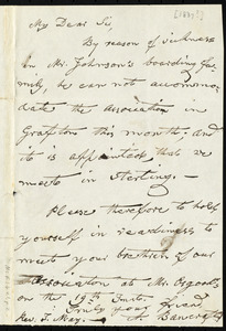 Letter from Aaron Bancroft, Worcester, Mass.?, to Samuel May, [1837?]