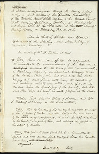 Minutes of meetings of the Worcester County Anti-Slavery Societies, North and South Divisions, Feb. 10, 1841