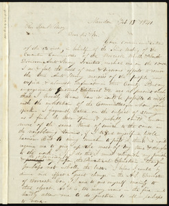Letter from Adin Ballou, Mendon, [Mass.], to Samuel May, Feb. 18 1841