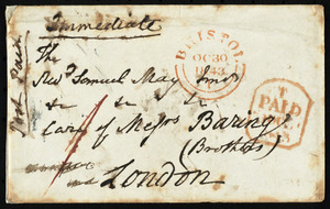 Letter from George Armstrong, Clifton, [England], to Samuel May, Oct. 30. 1843