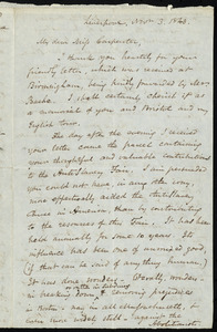 Letter from Samuel May, Liverpool, [England], to Mary Carpenter, Nov. 3, 1843