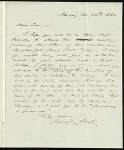 Letter from James Freeman Clarke, to Samuel May, Feb. 26th, 1844
