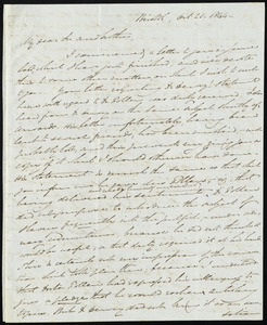 Letter from William James, Bristol, [England], to Samuel May, Oct. 21, 1844