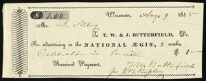 Letter from George Putnam, Roxbury, [Mass.], to Samuel May and Caleb Stetson, Aug. 9, 1845