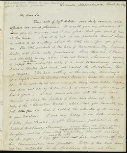 Letter from Samuel May, Leicester, Massachusetts, to John Bishop Estlin, Dec. 30, 1844