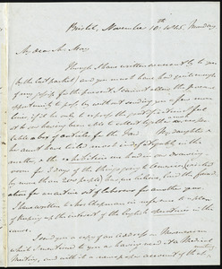Letter from John Bishop Estlin, Bristol, to Samuel May, November 10th, 1845