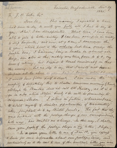 Letter from Samuel May, Leicester, Massachusetts, to John Bishop Estlin, Dec. 29, 1845
