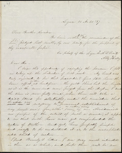 Letter from Abby Kelley Foster, Lynn, [Mass.], to William Lloyd Garrison, 10 Mo[nth] 20 [day] [18]37