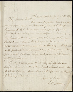 Letter from Lewis Carstairs Gunn, Philadelphia, [Pa.], to William Lloyd Garrison, July 12th, 1838