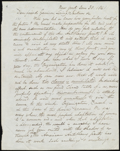 Letter from James Sloan Gibbons, New York, to Francis Jackson, Ellis Gray Loring, and William Lloyd Garrison, 3 mo[nth] 30 [day] 1841