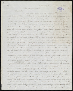 Letter from M. C. Hinkley, Hallowell, [Maine], to William Lloyd Garrison, Mon[day] noon, Nov. 20, 1843