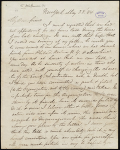 Letter from James Sloan Gibbons, New York, to William Lloyd Garrison, May 22, [18]44