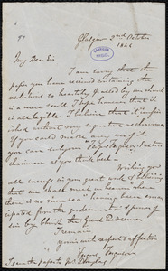 Letter from Fergus Ferguson, Glasgow, [Scotland], to William Lloyd Garrison, 2nd October 1846