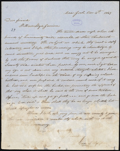 Letter from Isaac Tatem Hopper, New York, to William Lloyd Garrison, 5 mo[nth] 4th [day] 1847