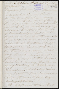 Letter from Eliza Lee Cabot Follen, 5 Albion Street, Hyde Park, London, [England], to William Lloyd Garrison, [1850]