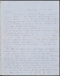 Letter from Abby Kelley Foster, Canandaigua, [N.Y.], to William Lloyd Garrison, Mar[ch] 30, 1852