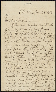 Letter from Richard Davis Webb, Dublin, [Ireland], to William Lloyd Garrison, March 1, 1853