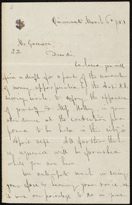 Letter from Mary M. Guild, Cincinnati, [Ohio], to William Lloyd Garrison, March 6th / [18]53