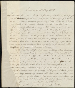 Letter from Leonard Gibbs, Greenwich, to William Lloyd Garrison, 15 May 1854