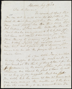 Letter from William Henry Fish, Hopedale, [Mass.], to William Lloyd Garrison, July 29, [18]54
