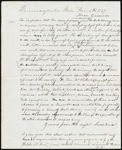 Letter from Lewis Ford, Minneapolis, Min[nesota], to William Lloyd Garrison, Dec. 4th, 1859