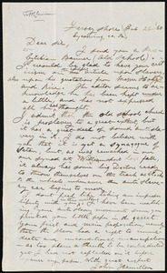 Letter from John Hamilton, Jersey Shore, Lycoming Co[unty], Pa, to William Lloyd Garrison, Feb. 28, [18]60