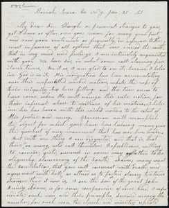 Letter from Alanson A. Peek, Moriah, Essex Co[unty], N.Y., to William Lloyd Garrison, Jan. 25, [18]61
